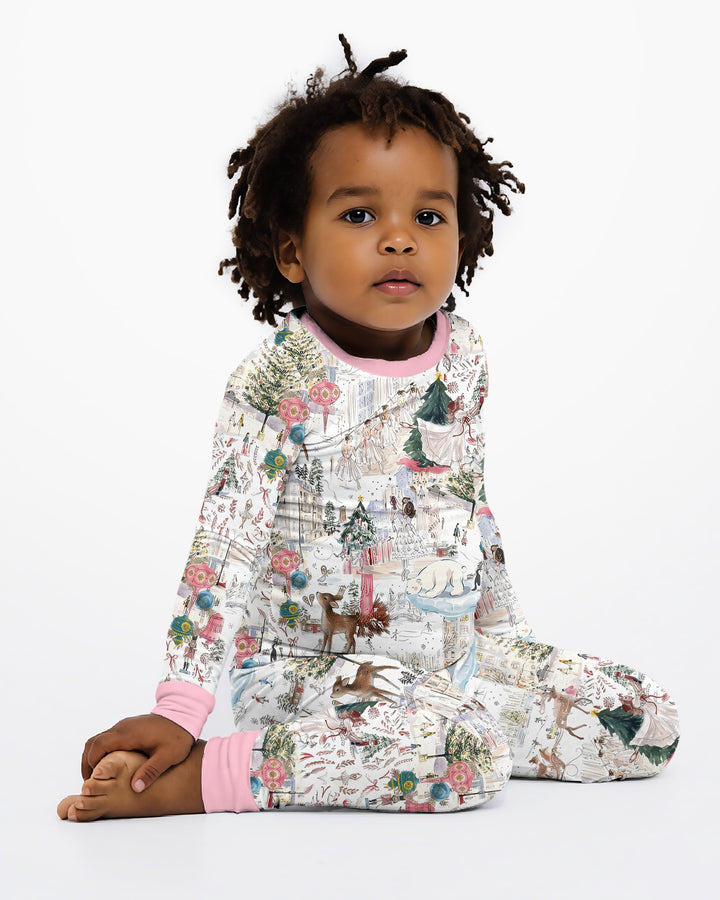 Enchanted Winter Wonderland Bamboo Two Piece Long Sleeve Pajama Set
