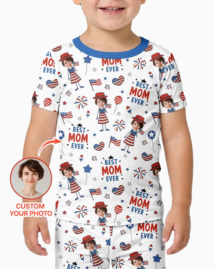 Zweiteiliges, kurzärmliges Pyjama-Set mit Marienkäfern