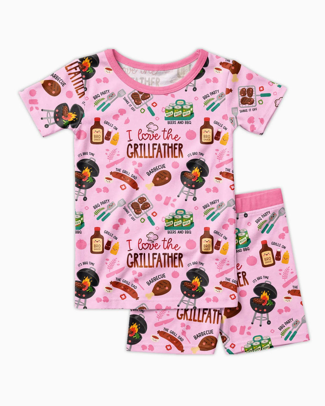Template Zweiteiliges Pyjama-Set mit kurzen Ärmeln und Shorts