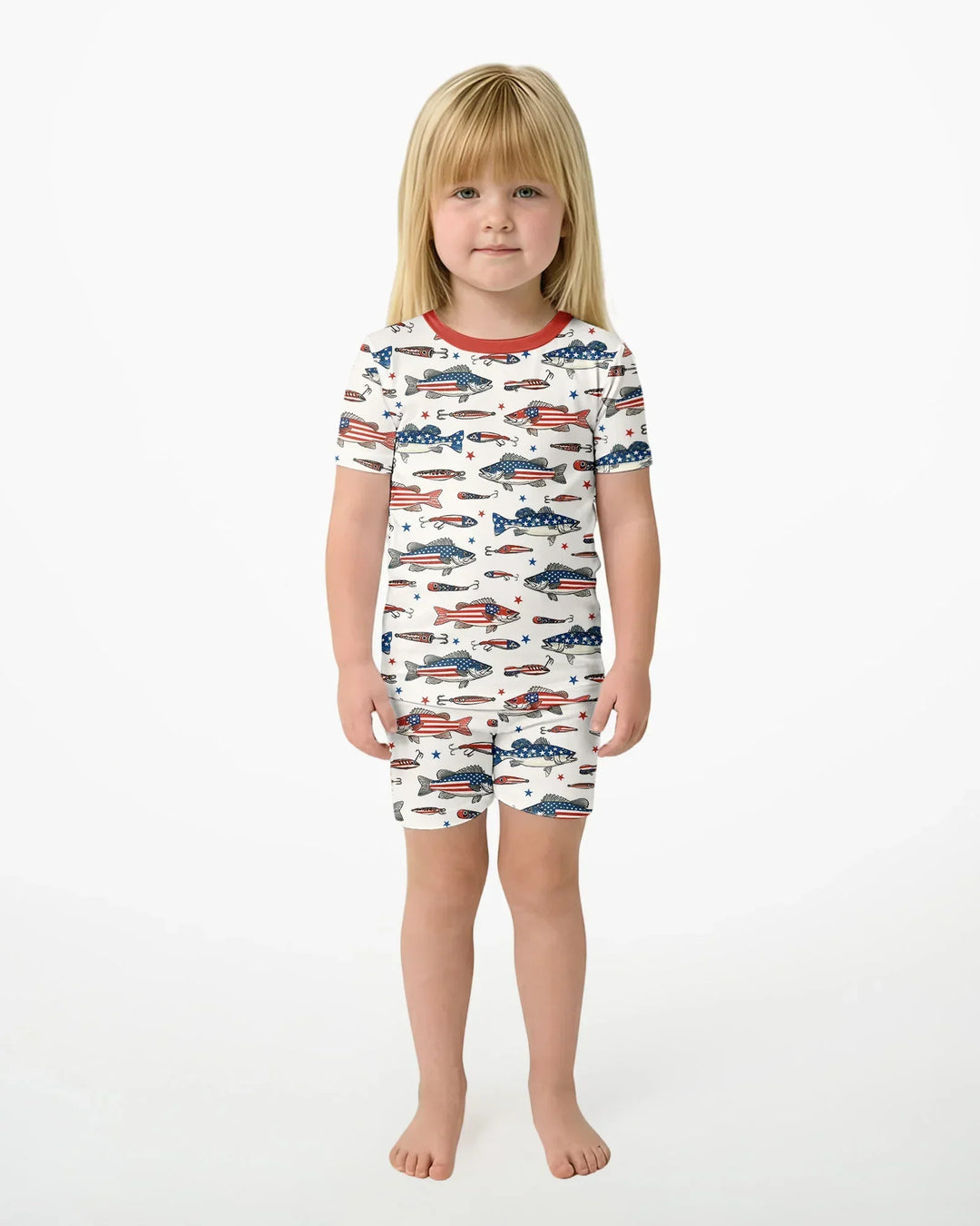 Conjunto de Pijama de Dos Piezas de Bambú con Mangas Cortas y Pantalones Cortos