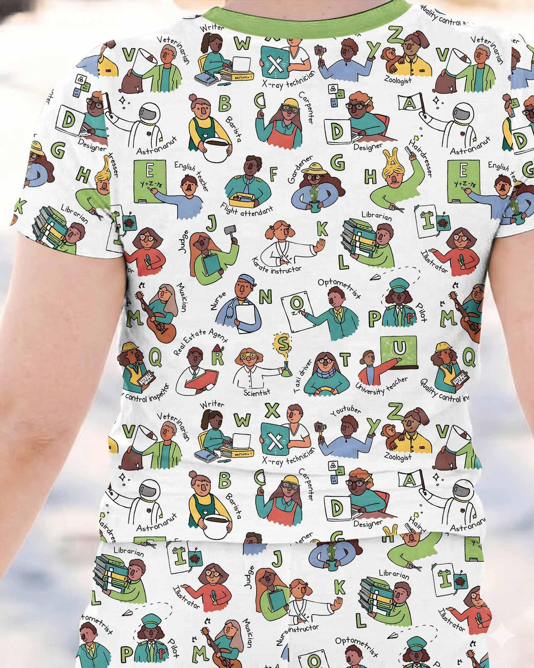 Conjunto de pijama de dos piezas de manga corta de bambú