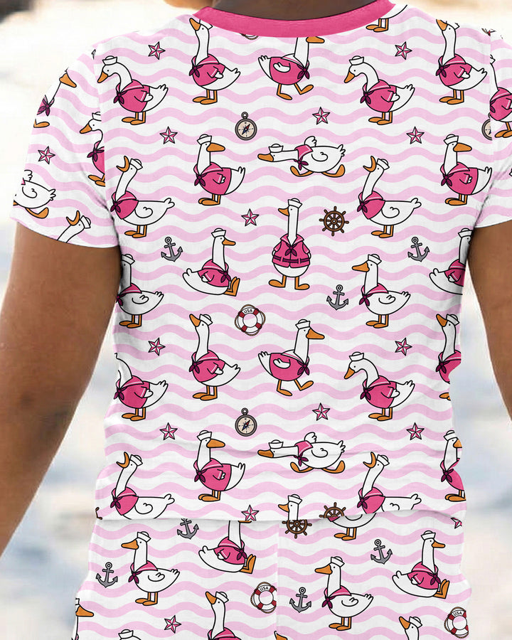 Zweiteiliges, kurzärmliges Pyjama-Set mit Marienkäfern