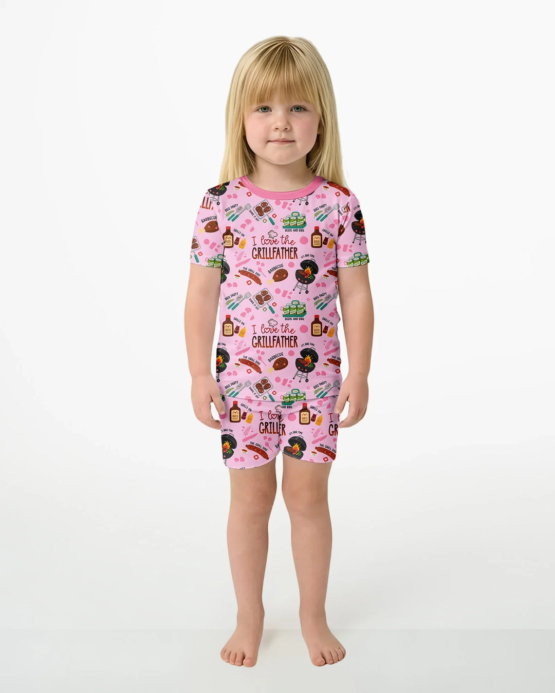Template Zweiteiliges Pyjama-Set mit kurzen Ärmeln und Shorts