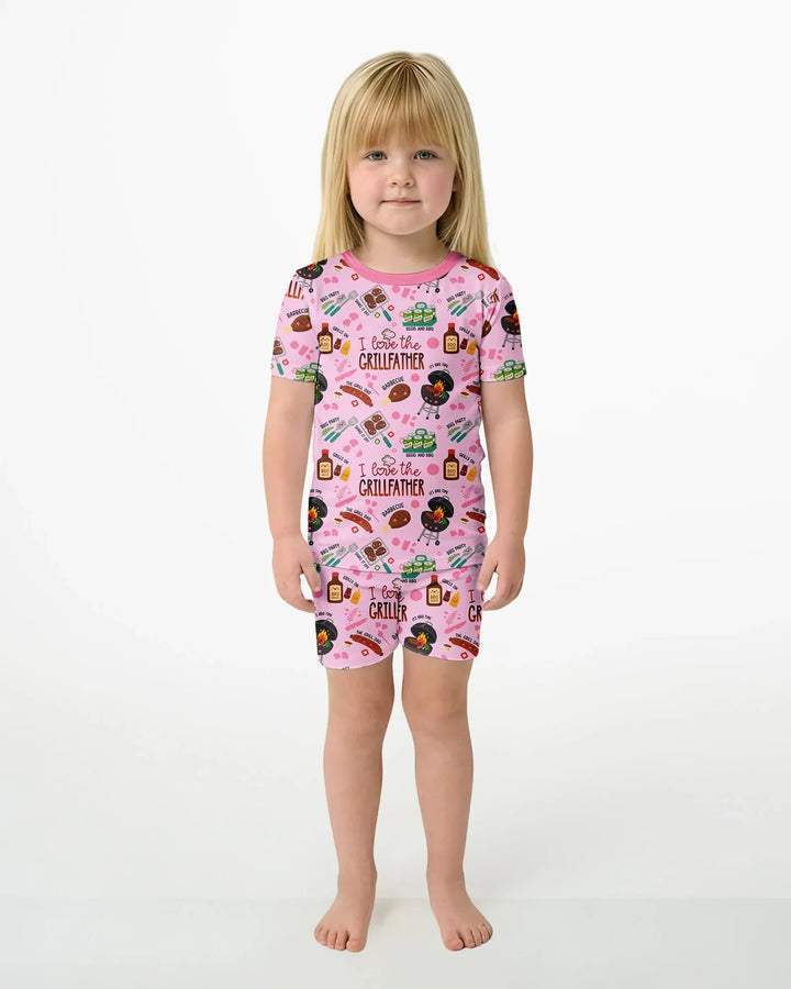 Template Zweiteiliges Pyjama-Set mit kurzen Ärmeln und Shorts