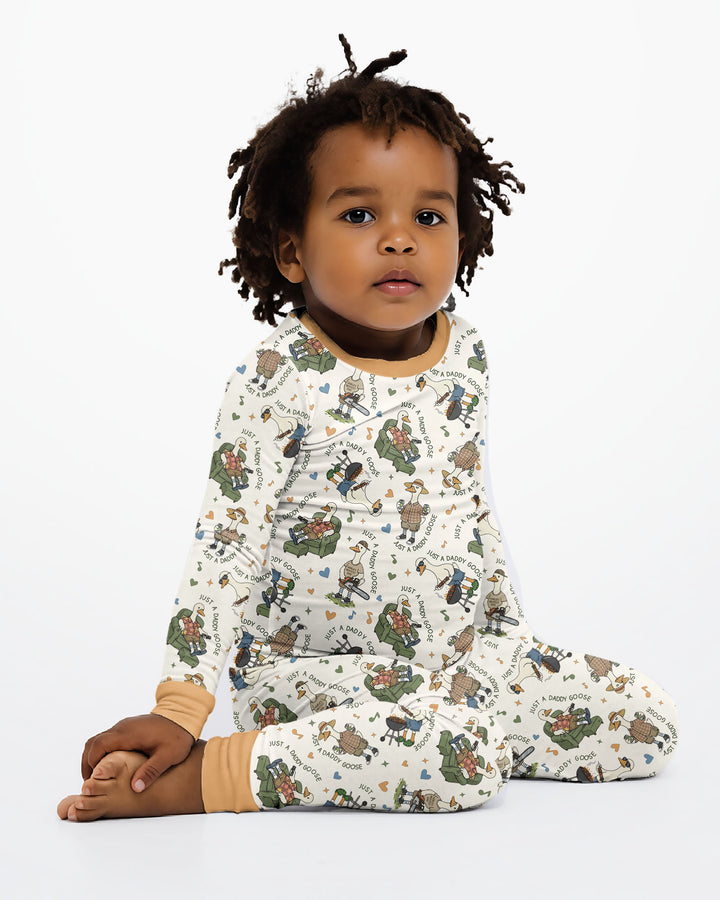 Just A Daddy Goose Family Matching Bamboo Two Piece Long Sleeve Pajama Set