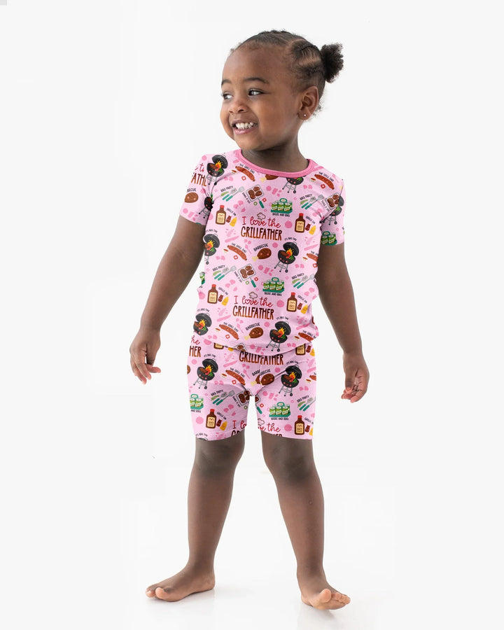 Template Zweiteiliges Pyjama-Set mit kurzen Ärmeln und Shorts