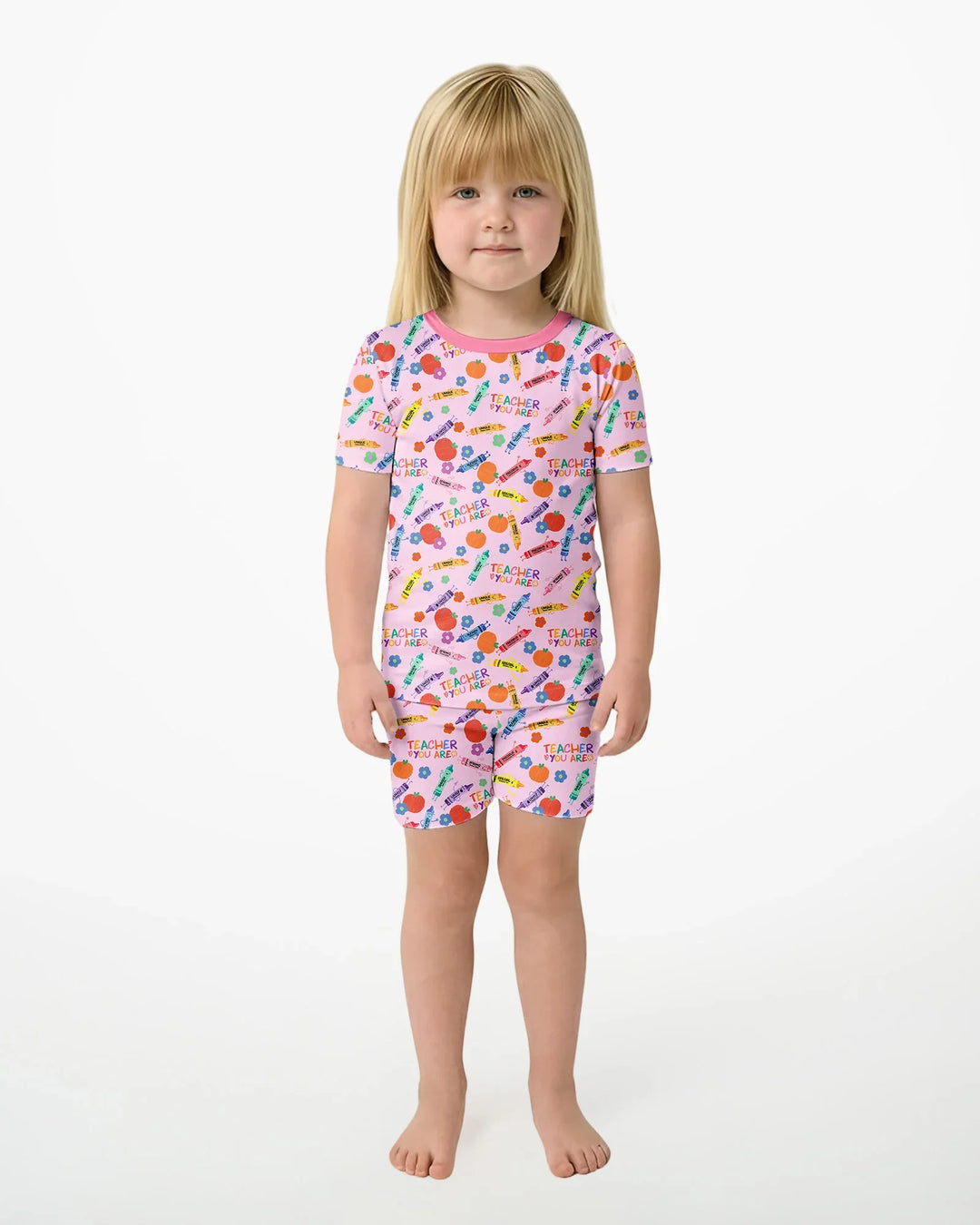 Teacher You Are Special Bamboo Two Piece Short Sleeve Shorts Pajama Set