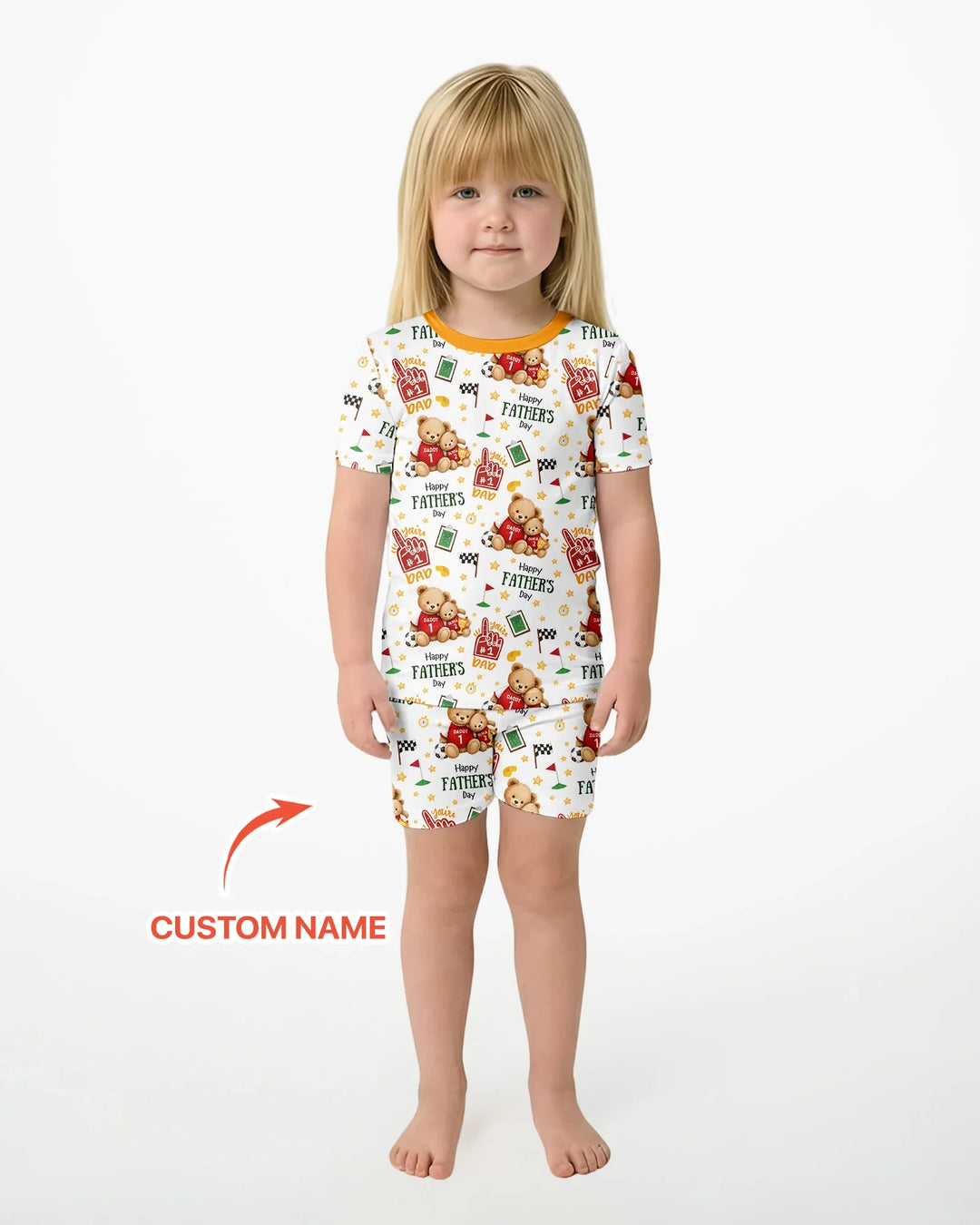 You're #1 Dad Daddy & Me Matching Bamboo Two Piece Short Sleeve Shorts Pajama Set