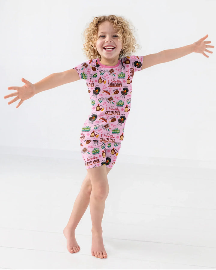 Template Zweiteiliges Pyjama-Set mit kurzen Ärmeln und Shorts