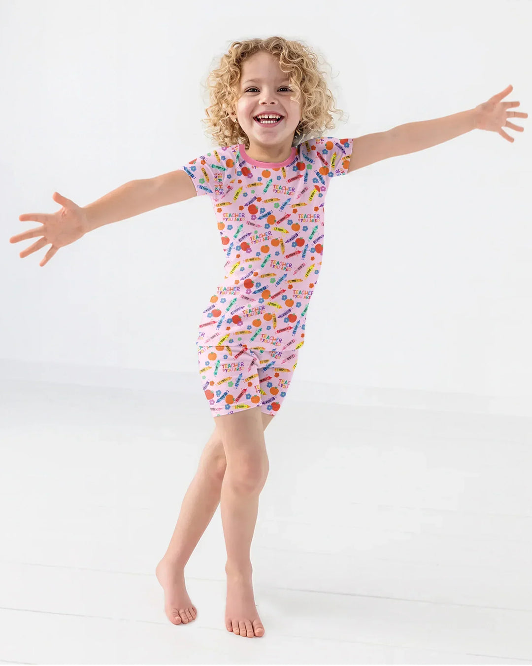 Teacher You Are Special Bamboo Two Piece Short Sleeve Shorts Pajama Set
