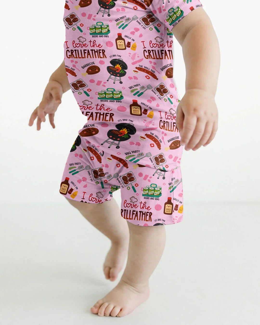 Template Zweiteiliges Pyjama-Set mit kurzen Ärmeln und Shorts