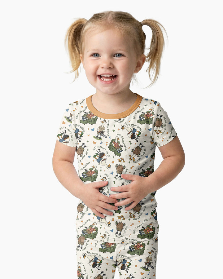 Just A Daddy Goose Family Matching Bamboo Two Piece Short Sleeve Pajama Set