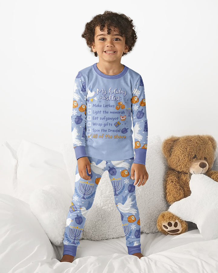 Hanukkah To Do List Bamboo Two Piece Long Sleeve Pajama Set