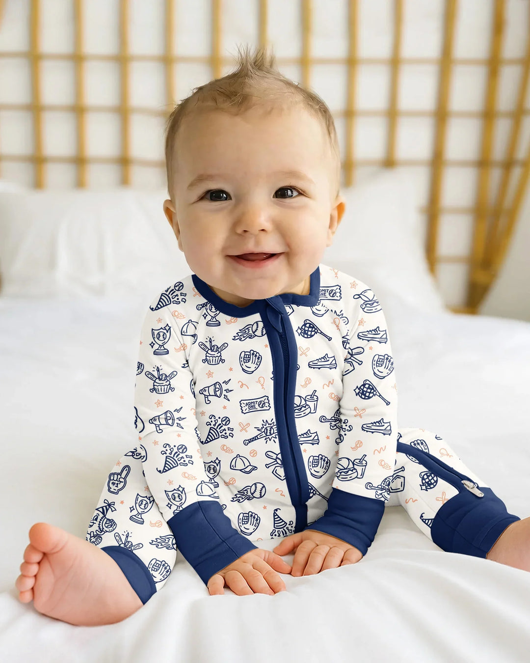 Gerippte Babykleidung mit individuellem Foto - Weich &amp; Skizzenhaft
