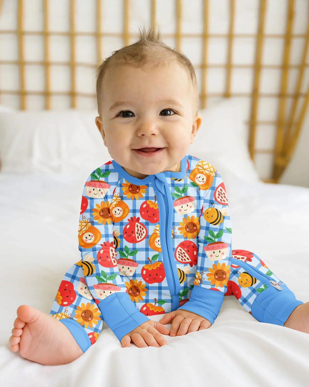Gerippte Babykleidung mit individuellem Foto - Weich &amp; Skizzenhaft