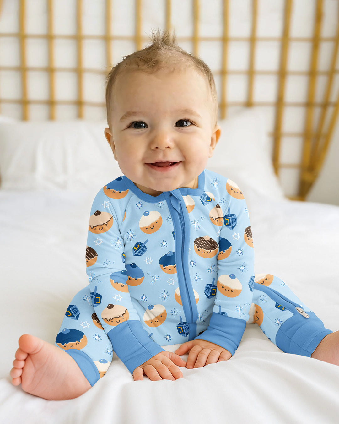 Hanukkah Donut Family Matching Bamboo Convertible Zippy