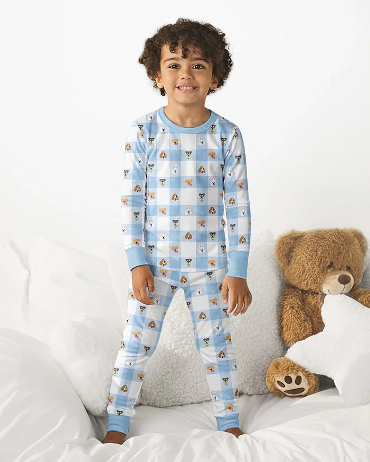 Plaid Pals Family Matching Bamboo Two Piece Long Sleeve Pajama Set