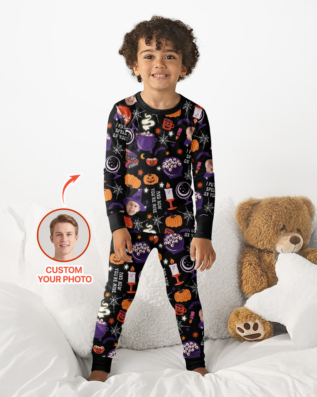 Halloween Little Witch Bamboo Two Piece Long Sleeve Pajama Set