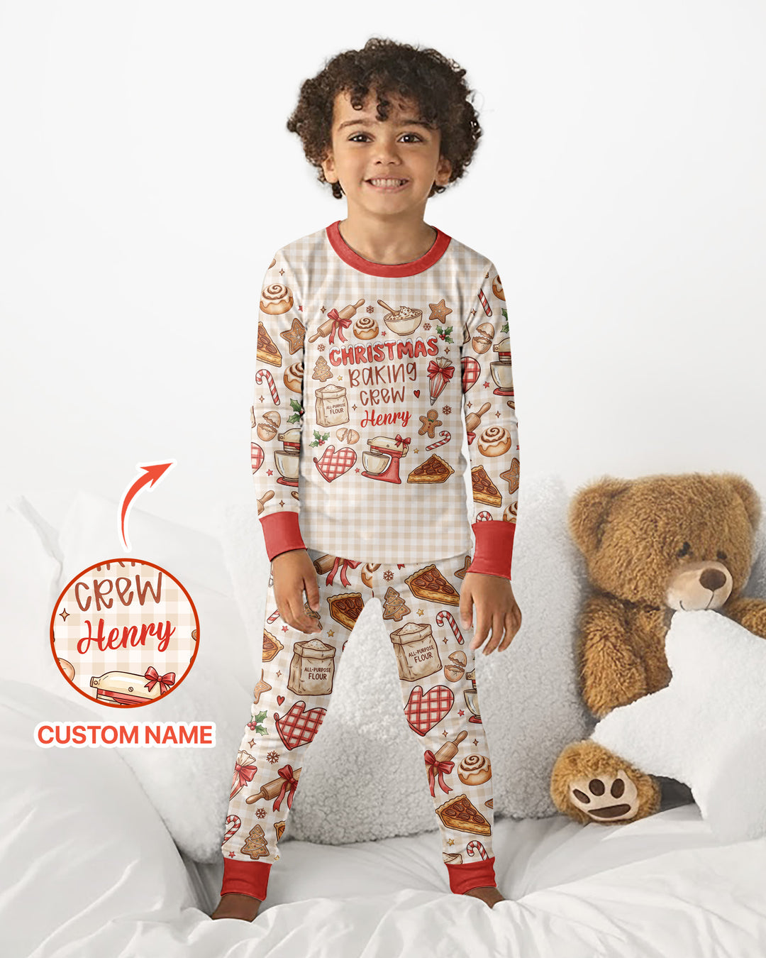 Christmas Baking Crew Bamboo Two Piece Long Sleeve Pajama Set