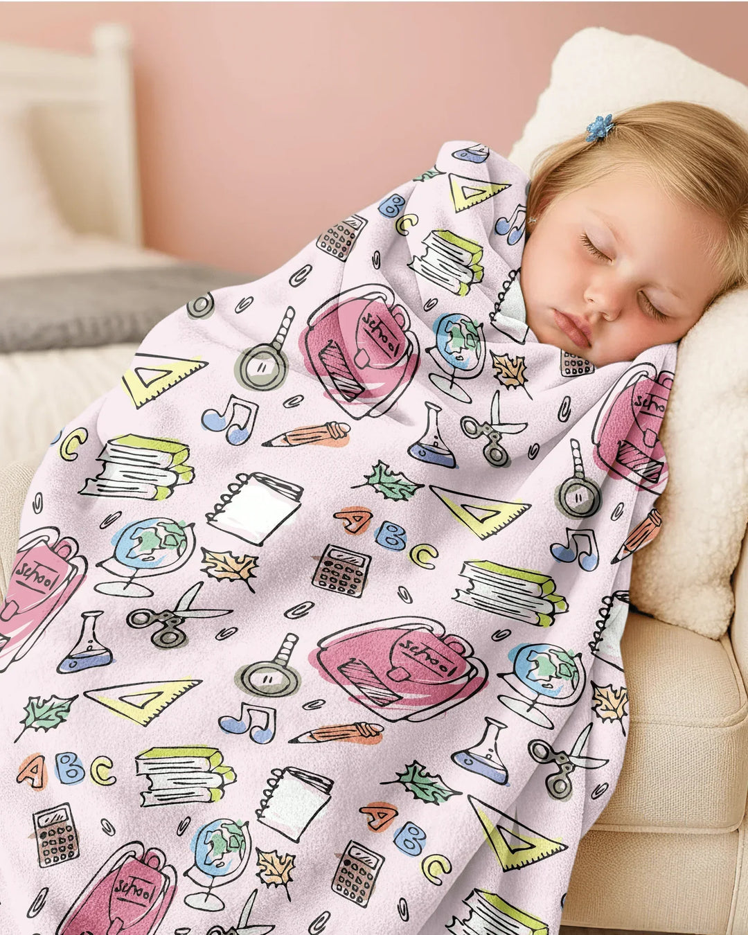 Doodle School Days Bamboo Blanket