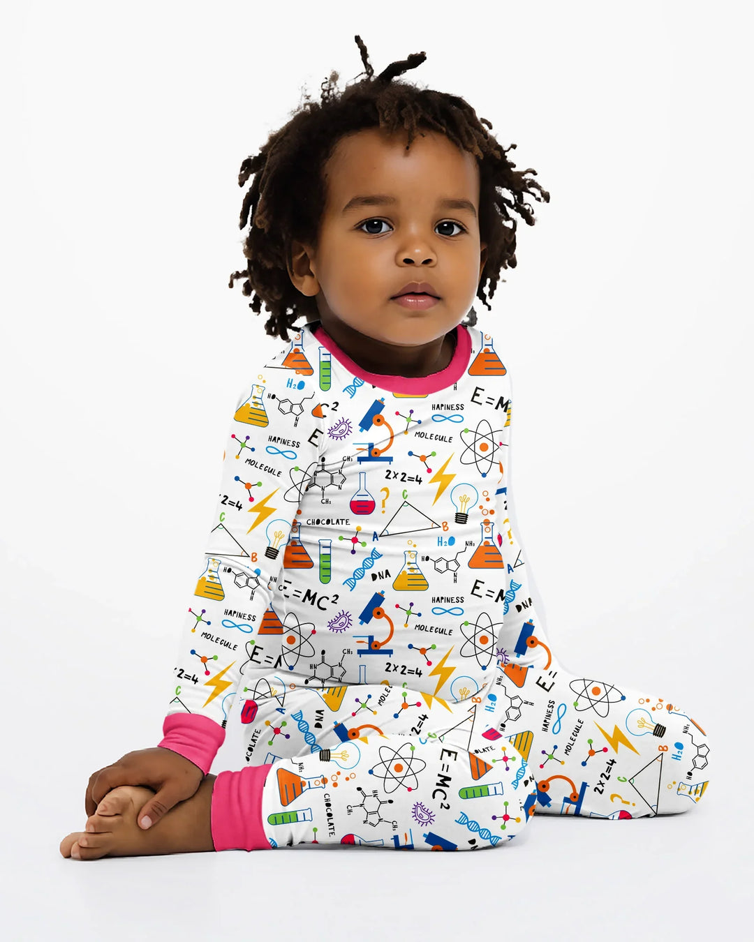 Science Explorer Family Matching Bamboo Two Piece Long Sleeve Pajama Set
