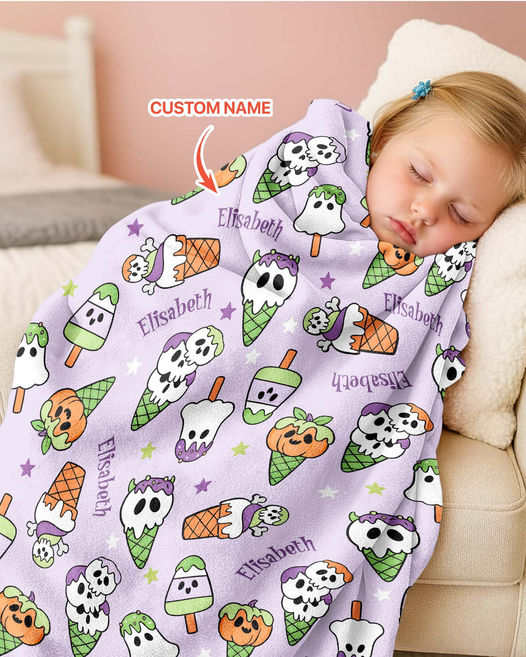 Summerween Ice cream Bamboo Blanket
