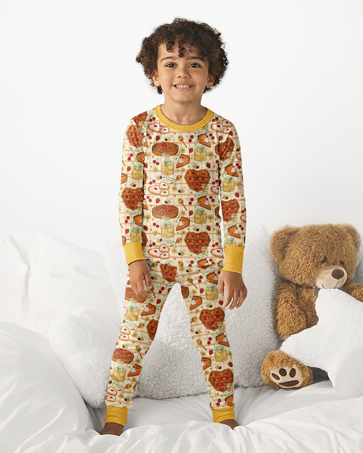 Harvest Pie Picnic Bamboo Two Piece Long Sleeve Pajama Set