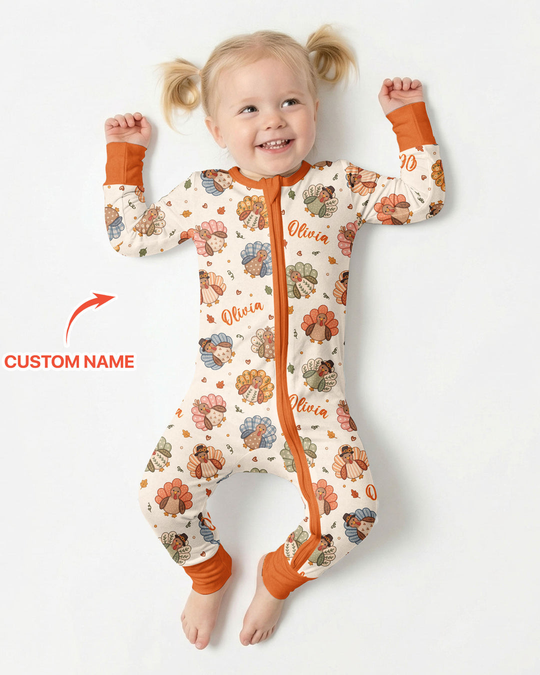 Custom Name Boho Turkey Bamboo Convertible Zippy