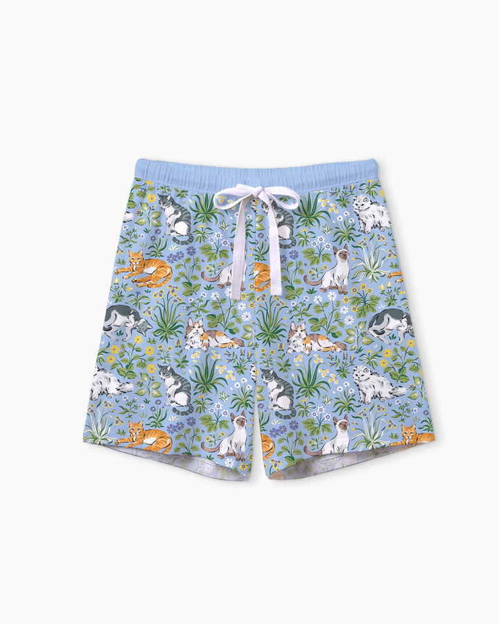 Kitten Garden Family Matching Bamboo Women Short Pajama Set