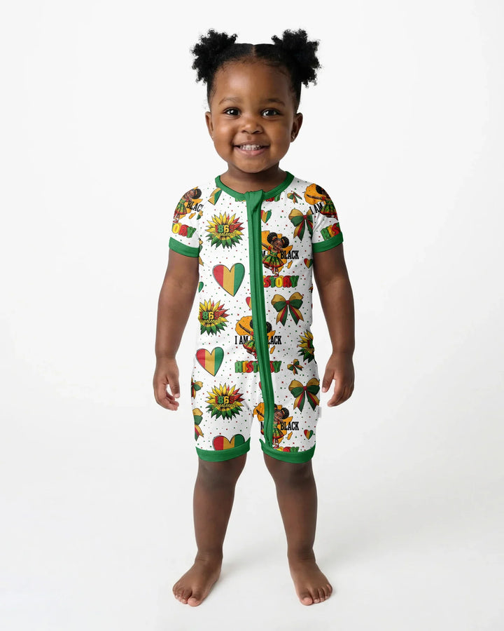 Juneteenth Girl I Am Black History Bamboo Shorty Zippy