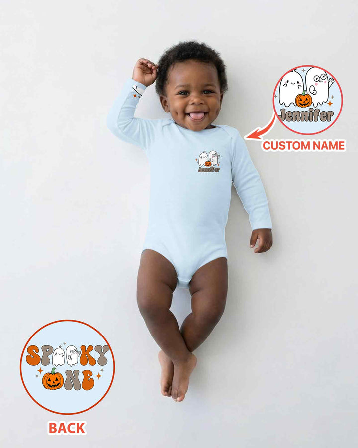 Personalized Spooky One Birthday 1st Birthday Halloween Bamboo Bodysuit
