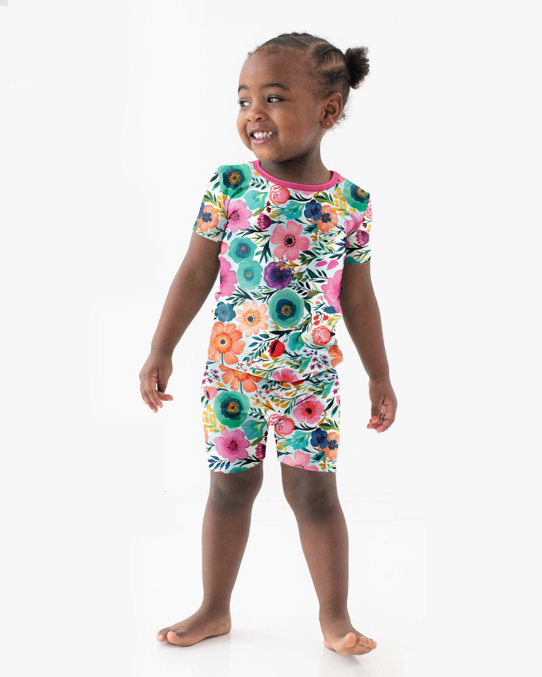 Secret Garden Bamboo Two Piece Short Sleeve Shorts Pajama Set