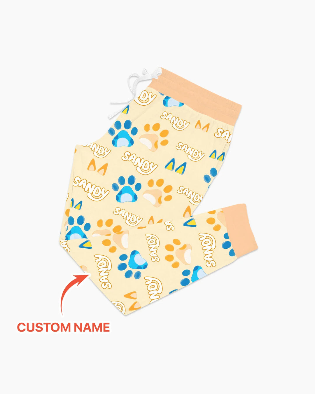 Custom Name Favourite Blue Dog Family Matching Bamboo Women Pajama Set
