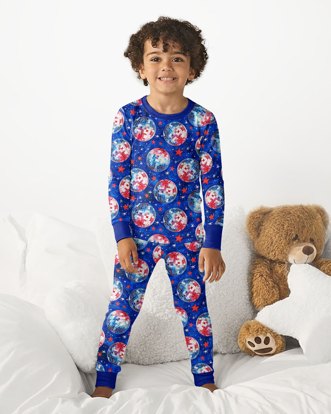 Conjunto de pijama de dos piezas de bambú de manga larga
