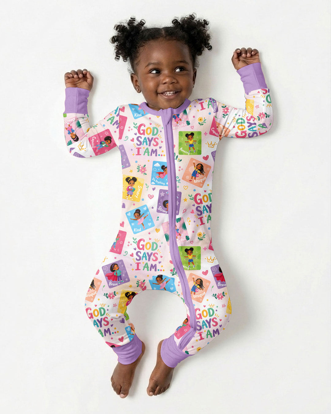 God Says I Am Black Girl Bamboo Convertible Zippy
