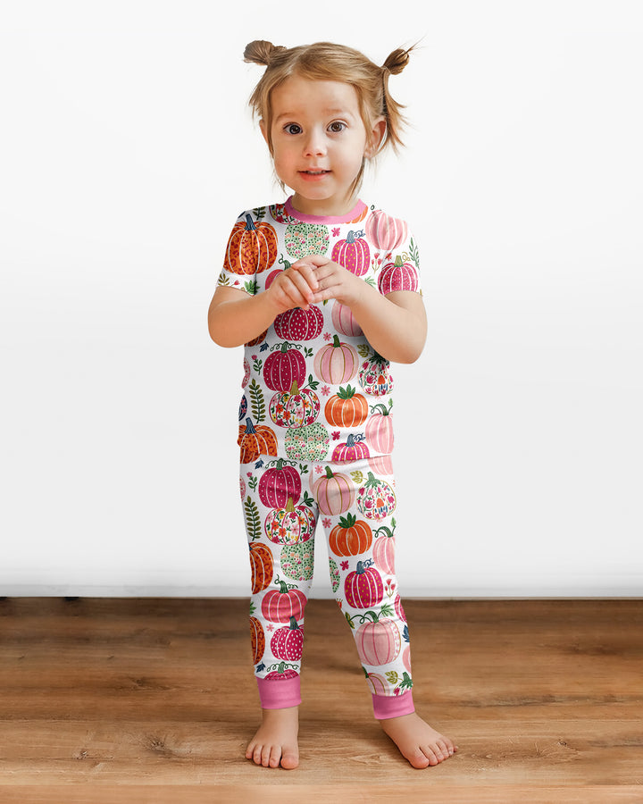 Conjunto de pijama de dos piezas de manga corta de bambú