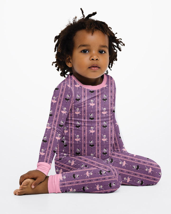 Spooky Ballerina Parade Bamboo Two Piece Long Sleeve Pajama Set