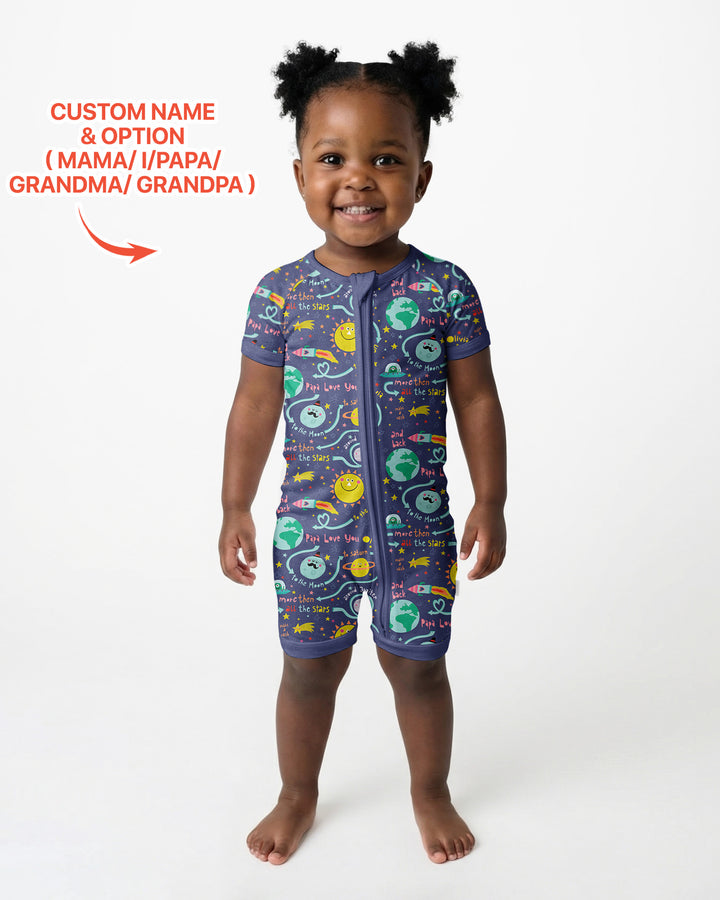 Love to the Moon and Back  Bamboo Shorty Zippy