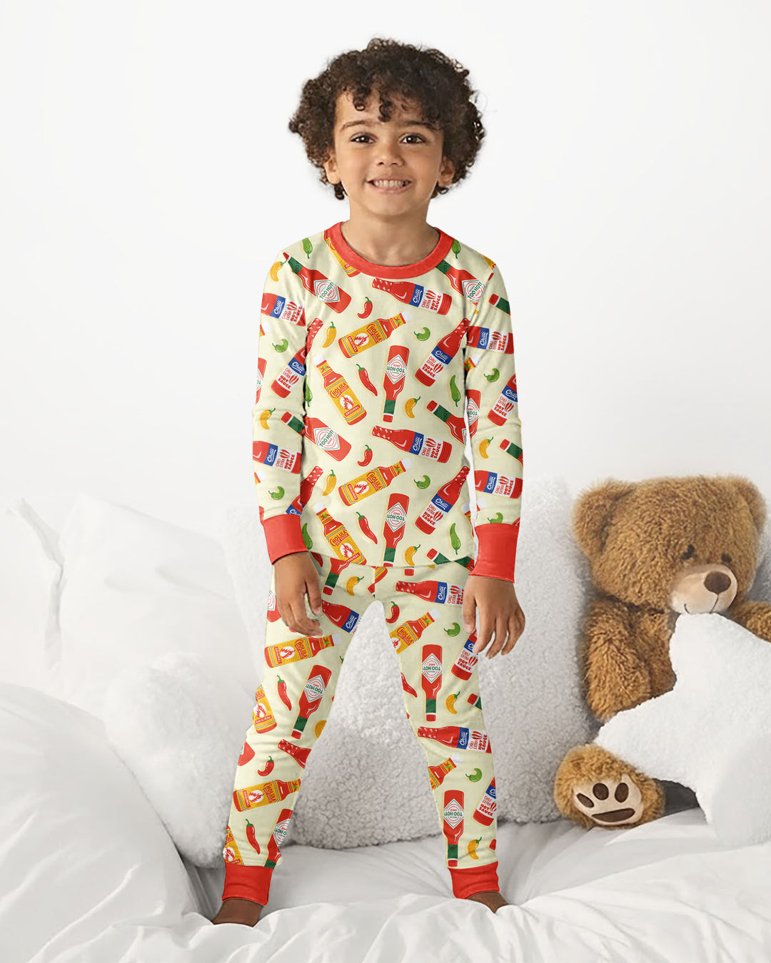Spicy Sauce Bamboo Two Piece Long Sleeve Pajama Set