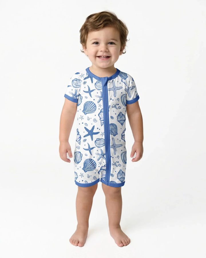 Coastal Charm Family Matching Bamboo Shorty Zippy