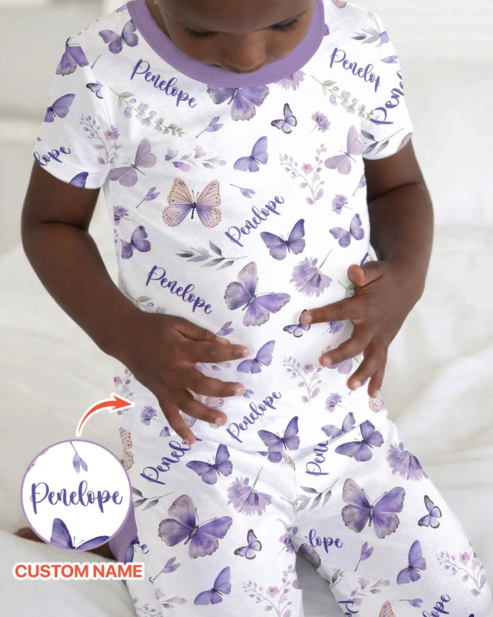 Zweiteiliges, kurzärmliges Pyjama-Set mit Marienkäfern