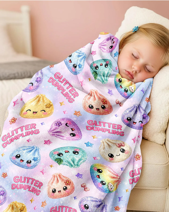 Glitter Dumpling Bamboo Blanket