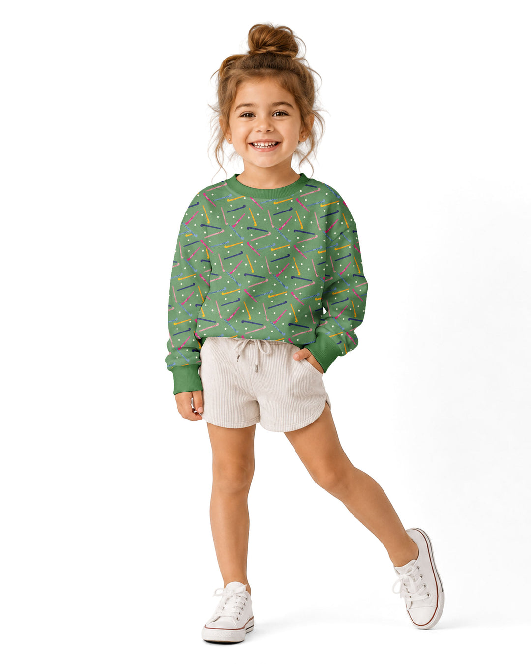 Field Hockey Fun Bamboo Crewneck Sweatshirt