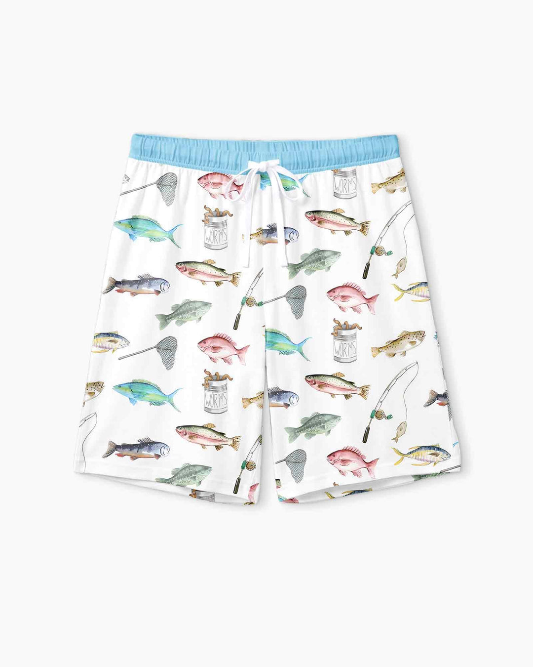 Gone Fishing Bamboo Men Short Sleeve Short Pajama Set