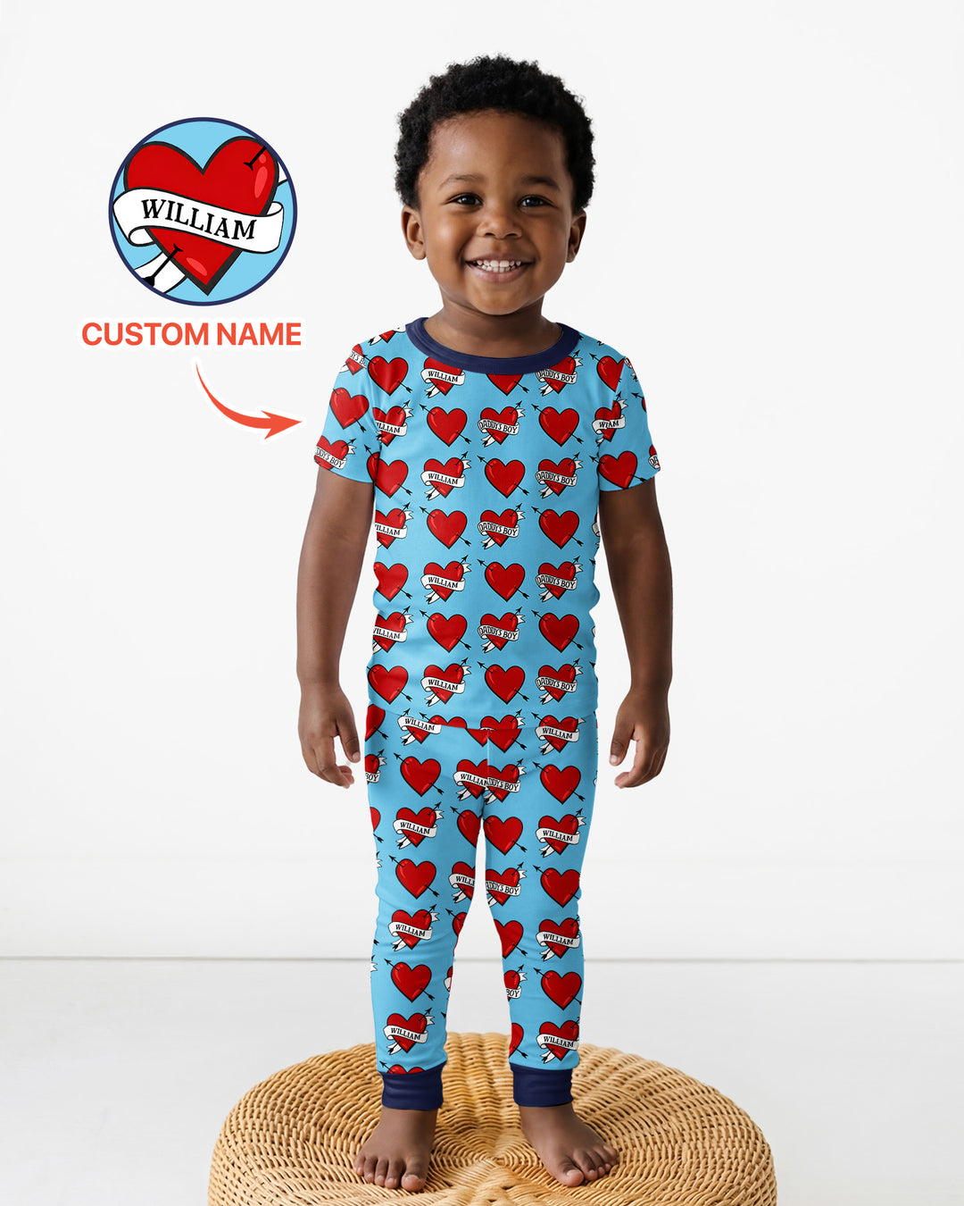 Zweiteiliges, kurzärmliges Pyjama-Set mit Marienkäfern