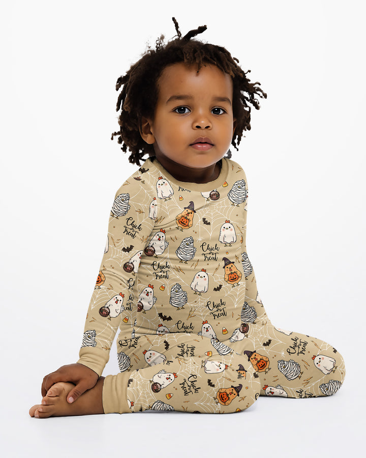Chick Or Treat Bamboo Two Piece Long Sleeve Pajama Set