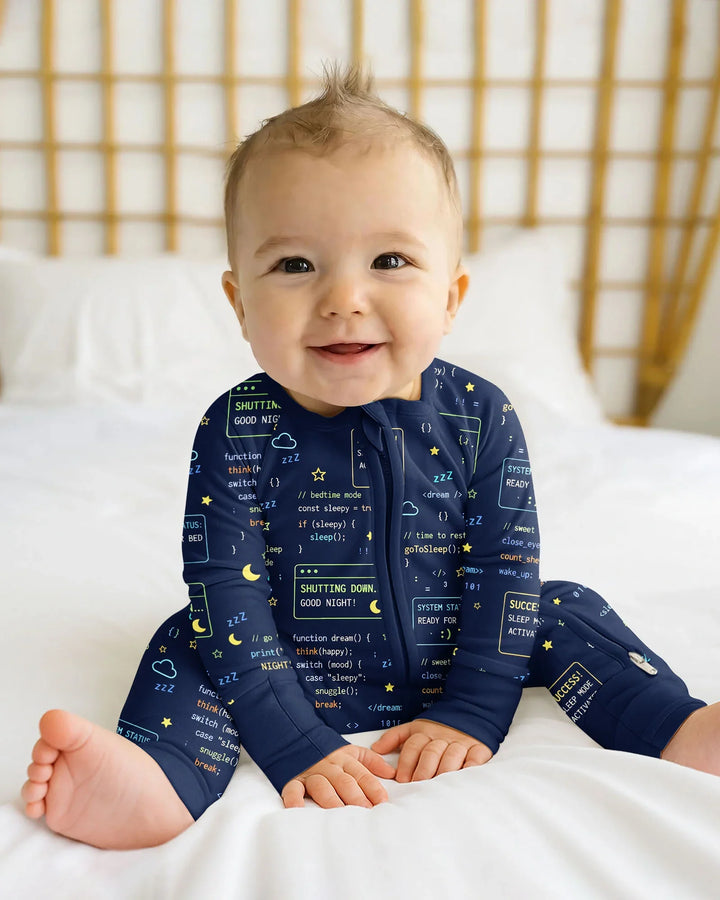 Mono elástico de bambú convertible con cremallera para padre e hijo a juego "It Techy"