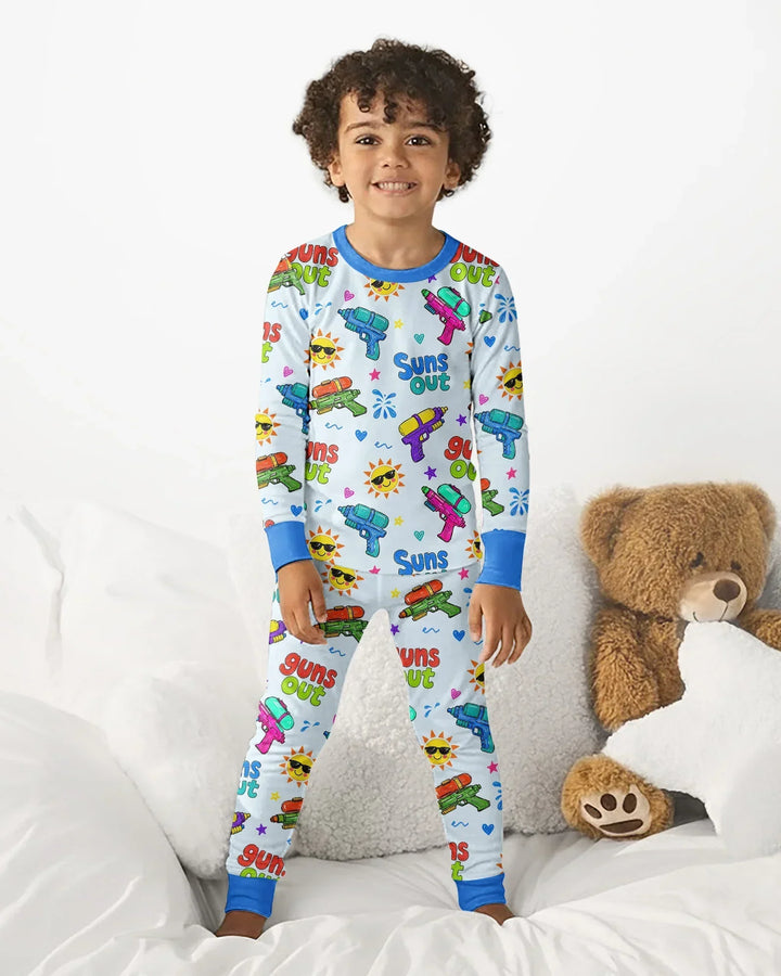 Sun Out Guns Out Bamboo Two Piece Long Sleeve Pajama Set
