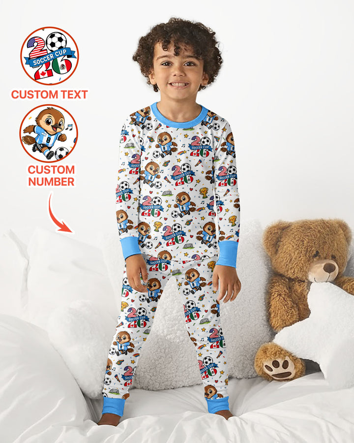 Conjunto de pijama de dos piezas de bambú con mangas largas, plantilla PERSONALIZADA