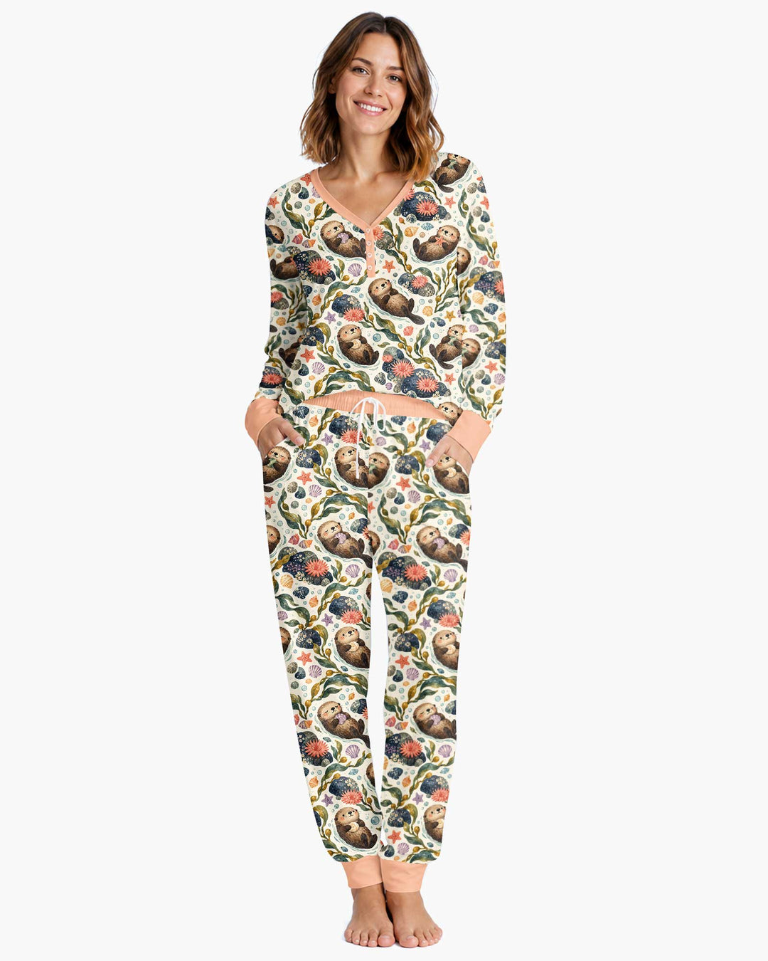 Otterly Dreamy Bamboo Women Pajama Set